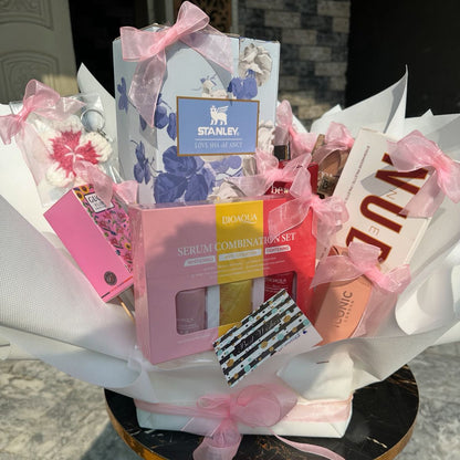Luxury Gift Bouquet with Beauty & Skincare Essentials – Customizable