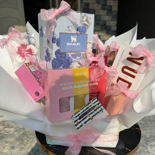 Luxury Gift Bouquet with Beauty & Skincare Essentials – Customizable